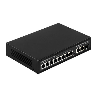 8 cổng POE Switch với 120W Power và 250m Transmission cho CCTV - Unmanaged Fiber Optic POE Switch
