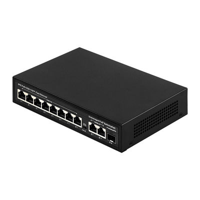 8 cổng POE Switch với 120W Power và 250m Transmission cho CCTV - Unmanaged Fiber Optic POE Switch