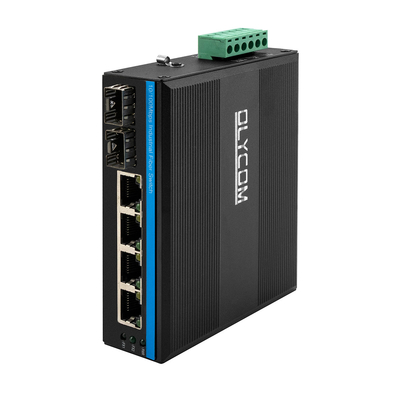 Công nghiệp không được quản lý Poe Switch Fast Ethernet SFP Fiber Network 120W DC48V