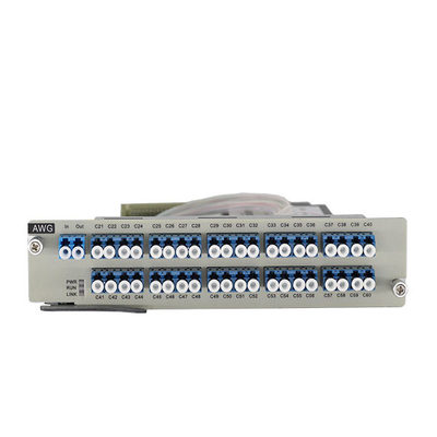 1U rack 100GHZ AWG 40 Wavelengths Multiplexing/Demultiplexing Card cho các hệ thống DWDM công suất cao