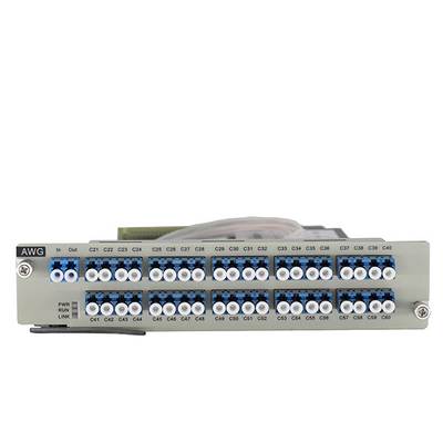 1U rack 100GHZ AWG 40 Wavelengths Multiplexing/Demultiplexing Card cho các hệ thống DWDM công suất cao