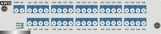 1U rack 100GHZ AWG 40 Wavelengths Multiplexing/Demultiplexing Card cho các hệ thống DWDM công suất cao
