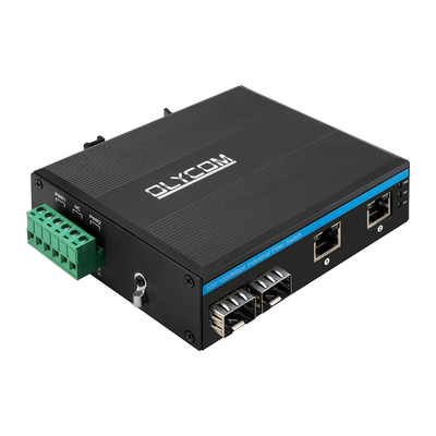 Chuyển đổi mạng công nghiệp Gigabit 100/1000M Fiber Ethernet Unmanaged Din Rail DC24V