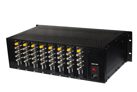 19" 3U 18slots Chassis Video Data Fiber Converter Rack Mount Chassis Cung cấp điện kép