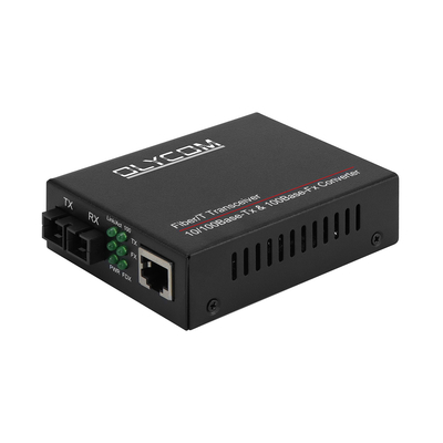 10/100mbps phương tiện truyền thông sợi quang Bộ thu 1310nm Media Converter MM 2km