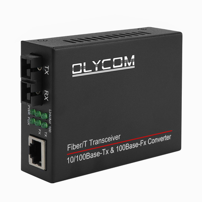 10/100mbps phương tiện truyền thông sợi quang Bộ thu 1310nm Media Converter MM 2km