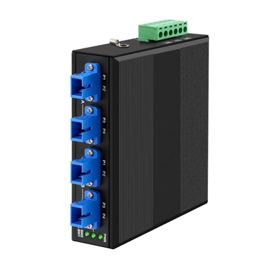 4 kênh công nghiệp quang bỏ chuyển mạch D2X2B Din Rail DC24V đầu vào SM / MM Đối với sự cố điện