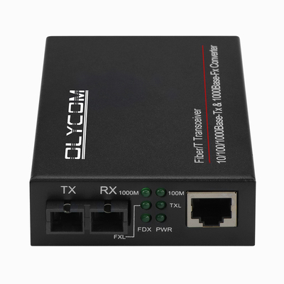 OEM ODM 10/100/1000M Gigabit Cáp kép chế độ đơn SC Connector 60KM Fiber Media Converter
