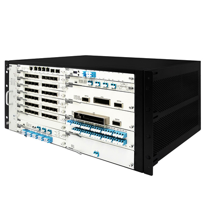 OTN DWDM 5U Chassis 20 khe cắm dịch vụ cho 100G 200G 400G Giao thông đầu vào điện kép