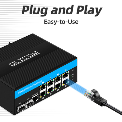 10port Gigabit 10/100/1000mbps L2 Managed POE Switch với 2 Sfp cho ngoài trời