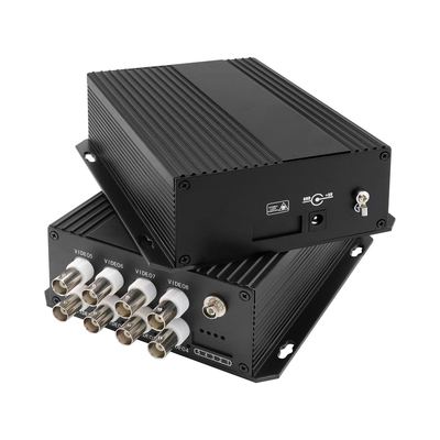 8 cổng Analog Digital Fiber Optic Converter CCTV giám sát Video đồng trục DC5V