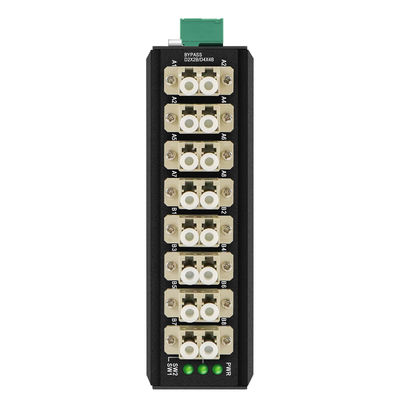 Mô-đun bỏ qua quang sợi đa chế độ 8 cổng kết nối LC DIN gắn 12V 24V CE