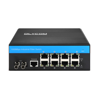 8 cổng ERPS L2+ Managed Switch Công nghiệp Gigabit Ethernet ST SM/MM Cổng sợi