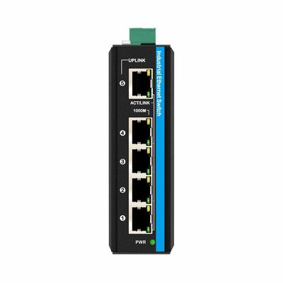 Mini 5 Port Industrial Ethernet Switch với bảo vệ sóng 6KV và phạm vi nhiệt độ rộng cho môi trường khắc nghiệt