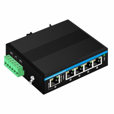 Mini 5 Port Industrial Ethernet Switch với bảo vệ sóng 6KV và phạm vi nhiệt độ rộng cho môi trường khắc nghiệt