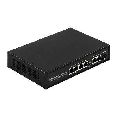 1000Mbps 4 * RJ45 + 2 cổng kết nối lên +1 * SFP Network Gigabit POE Switch Gigabit Unmanaged Ethernet Fiber Switch