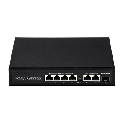 1000Mbps 4 * RJ45 + 2 cổng kết nối lên +1 * SFP Network Gigabit POE Switch Gigabit Unmanaged Ethernet Fiber Switch