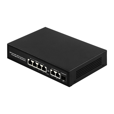 1000Mbps 4 * RJ45 + 2 cổng kết nối lên +1 * SFP Network Gigabit POE Switch Gigabit Unmanaged Ethernet Fiber Switch