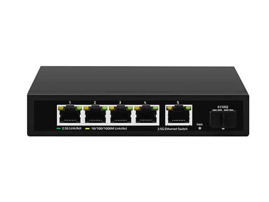 Bộ chuyển mạch Ethernet 5 cổng 2.5G, Uplink cáp quang 10G, Không quản lý, Tự động nhận diện tốc độ mạng, CE