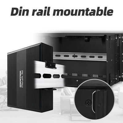 10/100m 2 Port Industrial Network Switch Ethernet Không quản lý DIN đường sắt