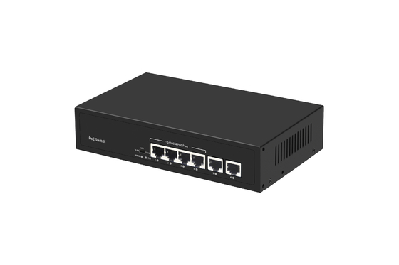 6 cổng mạng POE Chuyển đổi 48V với 100Mbps Cổng IEEE 802.3 chuyển đổi mạng af/at