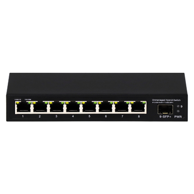 9 cổng không quản lý 2.5G Ethernet Switch với 10G Uplink SFP cổng 60Gbps Backplane Bandwidth