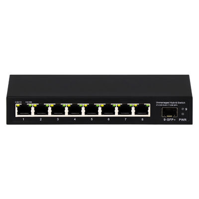 9 cổng không quản lý 2.5G Ethernet Switch với cổng SFP 10G Uplink và băng thông nền 60Gbps