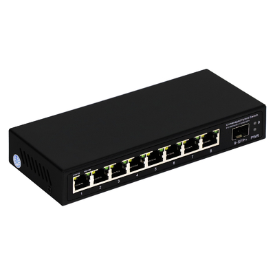9 cổng không quản lý 2.5G Ethernet Switch với 10G Uplink SFP cổng 60Gbps Backplane Bandwidth