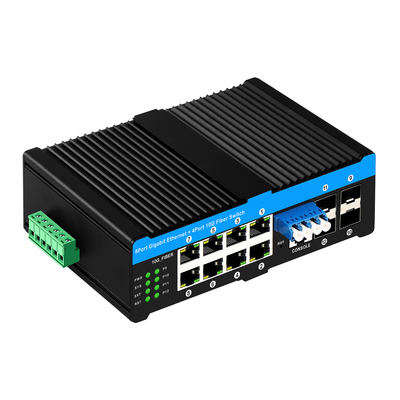 4 * 10G Sfp cổng + 8 * 10/100/1000mbps 12 Cổng quản lý 10G Optical Bypass Poe Switch