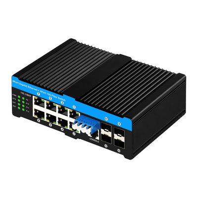 4 * 10G Sfp cổng + 8 * 10/100/1000mbps 12 Cổng quản lý 10G Optical Bypass Poe Switch