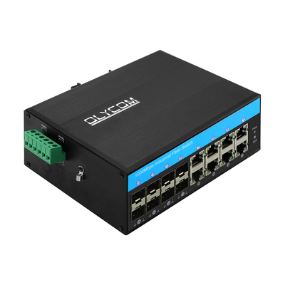 16 cổng hỗ trợ chuyển đổi POE gigabit af/at/bt chuyển đổi Ethernet din-rail cho hệ thống CCTV