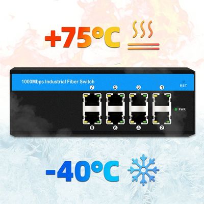 Bộ chuyển mạch Ethernet công nghiệp Gigabit 8 cổng E-Mark cho mạng xe và tự động hóa công nghiệp
