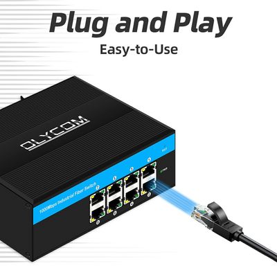 Bộ chuyển mạch Ethernet công nghiệp Gigabit 8 cổng E-Mark cho mạng xe và tự động hóa công nghiệp
