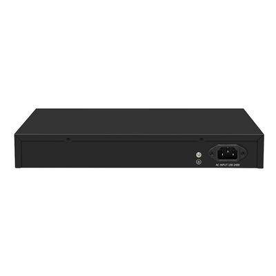 8 cổng 10G Ethernet Switch không quản lý tốc độ tự động cảm biến đầu vào AC đơn không có quạt
