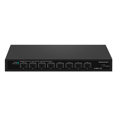 8 cổng 10G Fiber Switch 1G 2.5G phù hợp không quản lý DC12V Input dựa trên Realtek