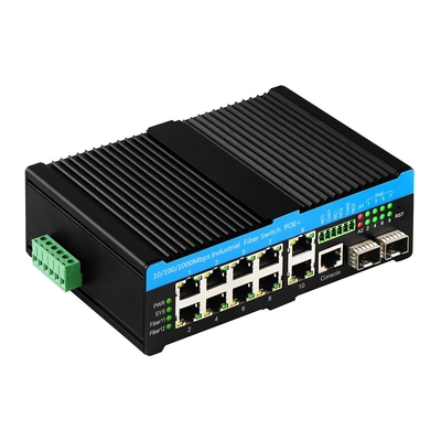 8-Port PoE Gigabit Ethernet Switch L2 được quản lý với DC48V Input và IP40 Protection Grade