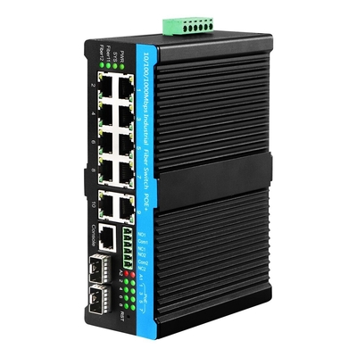 8-Port PoE Gigabit Ethernet Switch L2 được quản lý với DC48V Input và IP40 Protection Grade