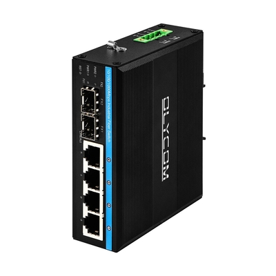 Gigabit ERPS Managed Ethernet Switch 2SFP+4RJ45 Din-rail Network Switch với đầu ra PoE