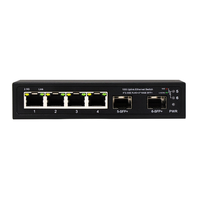 Chuyển đổi Ethernet 10g không quản lý 4 cổng 2.5G chuyển đổi Ethernet với cổng 10G SFP +