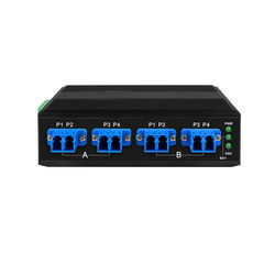 2*2B Công nghiệp quang bỏ chuyển đổi LC/SC kết nối SM/MM DC24/48V đầu vào