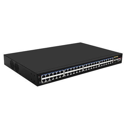 48 cổng Gigabit L3 Quay mạng quản lý 10G Fiber Uplinks Single AC Input Realtek dựa trên