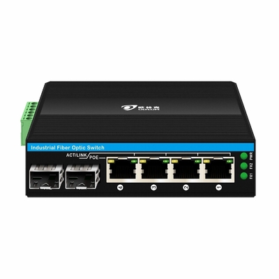 6 cổng Gigiabit không quản lý Ethernet Switch Din chuyển mạch mạng đường sắt DC12V/24V Input