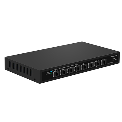 8-Port 10G SFP + Fiber Switch Không quản lý 1G / 2.5G Tự động thích nghi DC12V Hỗ trợ OEM