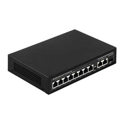Bộ chuyển đổi PoE cổng 8 mở rộng 10/100M với tiêu thụ 120W/150W và phủ sóng 250m
