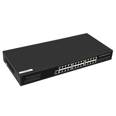 24 cổng Gigabit quản lý chuyển đổi với 1G Fiber Uplink Layer 2 quản lý thương mại cấp
