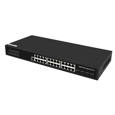24 cổng Gigabit quản lý chuyển đổi với 1G Fiber Uplink Layer 2 quản lý thương mại cấp