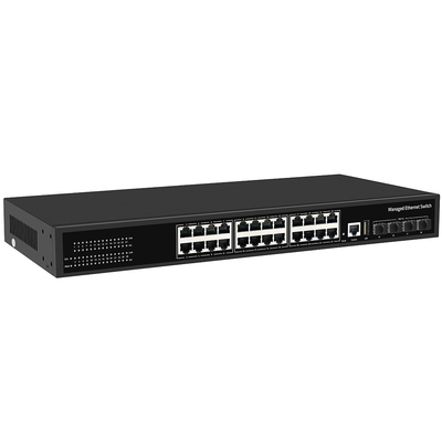 Chuyển đổi có thể quản lý 10G 24 cổng Gigabit Vàng Vàng ERPS Quản lý 1G / 2.5G Sợi