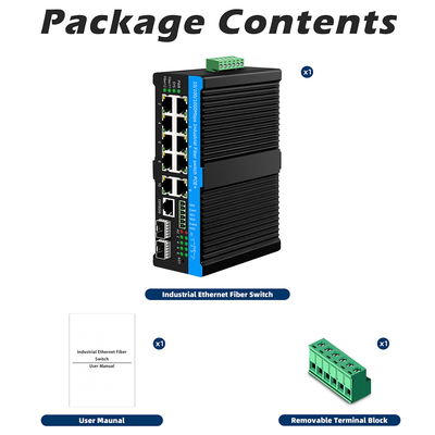 16 Port Managed Industrial Ethernet Switch 8RJ45 + 8SFP POE Switch Với 4 * RS485 + 2 * CAN BUS