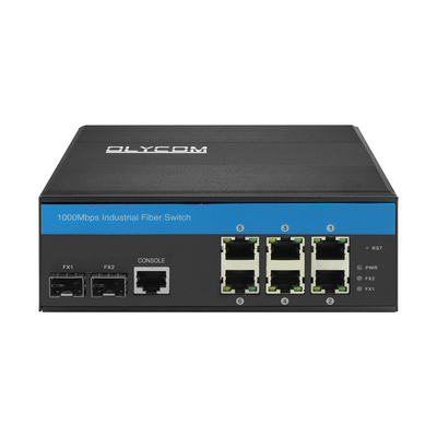 8 cổng Gigabit Switch L2 quản lý Vitesse Chipset Din Network Switch với 2SFP + 6RJ45