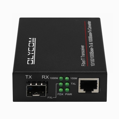 Gigabit Fiber Media Converter SFP Optical Fiber đến RJ45 Converter